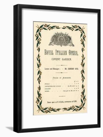 Covent Garden Advert.-null-Framed Art Print