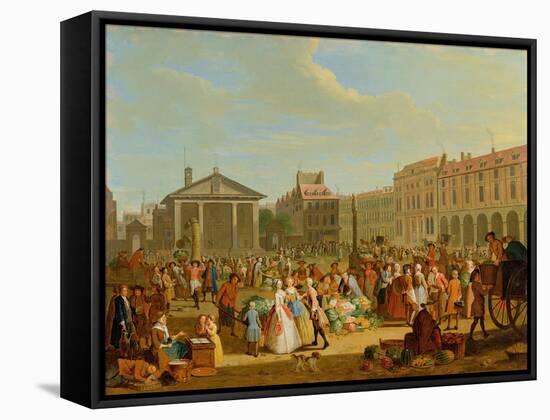 Covent Garden, C.1726 (Oil on Copper)-Pieter Angillis-Framed Stretched Canvas