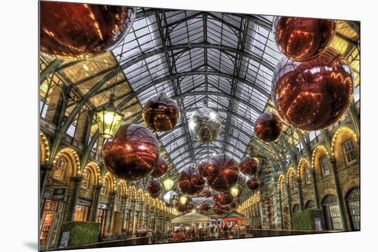 Covent Garden Christmas Baubles-null-Mounted Art Print