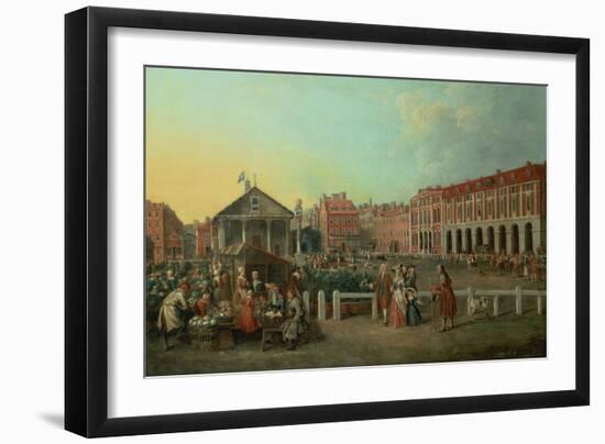 Covent Garden Market and St. Paul's Church, C.1737-Balthasar Nebot-Framed Giclee Print