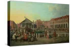 Covent Garden Market and St. Paul's Church, C.1737-Balthasar Nebot-Stretched Canvas