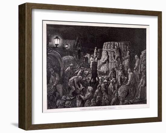 Covent Garden Market-Early Morning, 1872-Gauchard Brunier-Framed Giclee Print