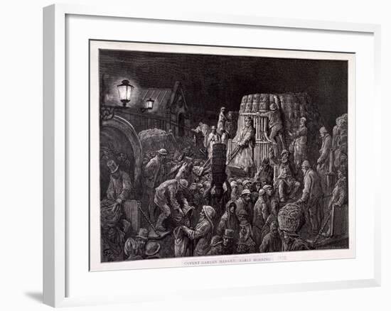 Covent Garden Market-Early Morning, 1872-Gauchard Brunier-Framed Giclee Print