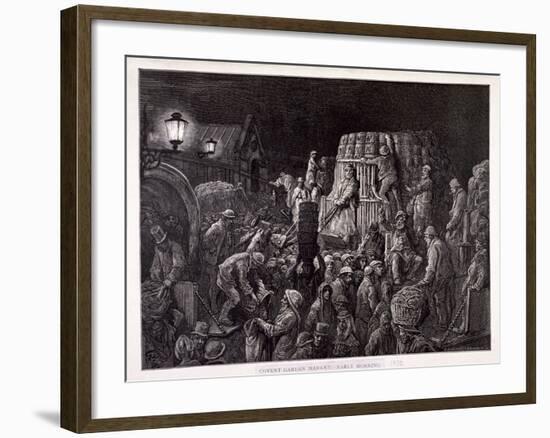 Covent Garden Market-Early Morning, 1872-Gauchard Brunier-Framed Giclee Print