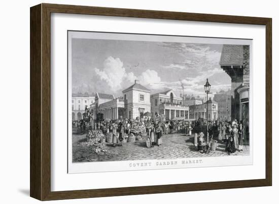 Covent Garden Market, Westminster, London, 1827-Frederick James Havell-Framed Giclee Print