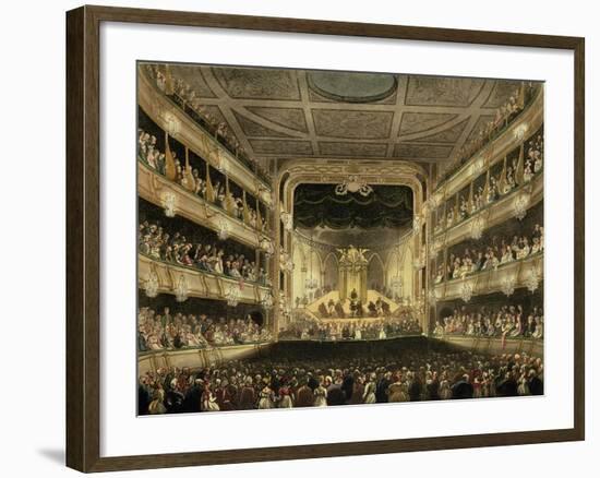 Covent Garden Theatre, 1808, from 'Ackermann's Microcosm of London' Engraved by J. Bluck…-T. & Pugin Rowlandson-Framed Giclee Print