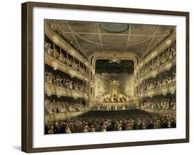 Covent Garden Theatre, 1808, from 'Ackermann's Microcosm of London' Engraved by J. Bluck…-T. & Pugin Rowlandson-Framed Giclee Print