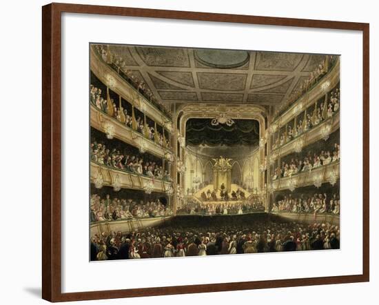 Covent Garden Theatre, 1808, from 'Ackermann's Microcosm of London' Engraved by J. Bluck…-T. & Pugin Rowlandson-Framed Giclee Print