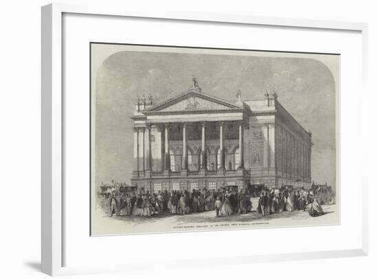 Covent-Garden Theatre, to Be Opened This Evening-null-Framed Giclee Print