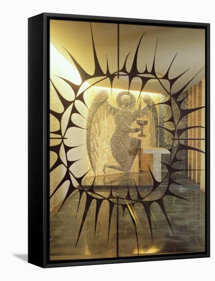 Coventry Cathedral - the Chapel of Christ in Gethsemane, Archangel with Three Sleeping Diciples-null-Framed Stretched Canvas