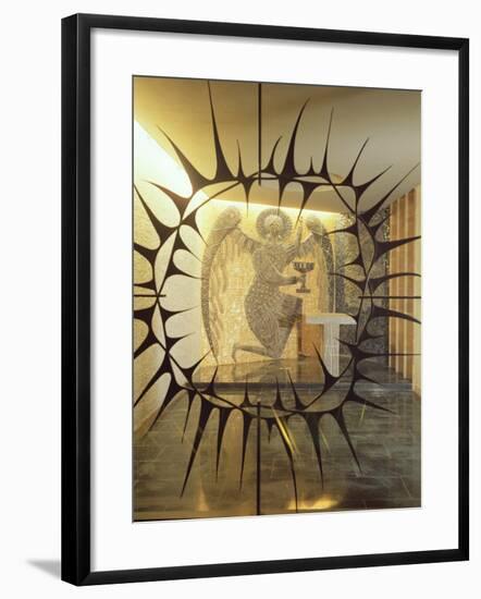 Coventry Cathedral - the Chapel of Christ in Gethsemane, Archangel with Three Sleeping Diciples-null-Framed Giclee Print