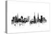 Coventry England Skyline-Michael Tompsett-Stretched Canvas