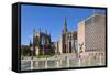 Coventry Old Cathedral Shell and New Modern Cathedral, Coventry, West Midlands, England, UK-Neale Clark-Framed Stretched Canvas