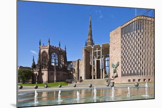 Coventry Old Cathedral Shell and New Modern Cathedral, Coventry, West Midlands, England, UK-Neale Clark-Mounted Photographic Print