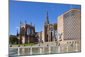 Coventry Old Cathedral Shell and New Modern Cathedral, Coventry, West Midlands, England, UK-Neale Clark-Mounted Photographic Print