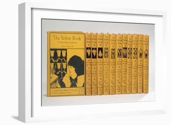 Cover and Spine Designs for 'The Yellow Book', Volumes II-XIII, published 1894-97-Aubrey Beardsley-Framed Giclee Print