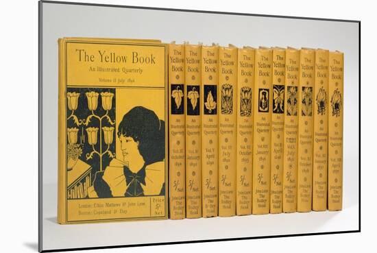 Cover and Spine Designs for 'The Yellow Book', Volumes II-XIII, published 1894-97-Aubrey Beardsley-Mounted Giclee Print