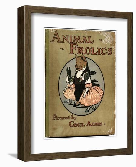 Cover Design, Animal Frolics-null-Framed Art Print