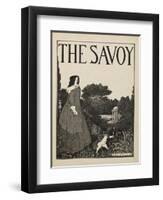 Cover design for No1 of The Savoy from a book of fifty drawings, 1897 drawing-Aubrey Beardsley-Framed Premium Giclee Print