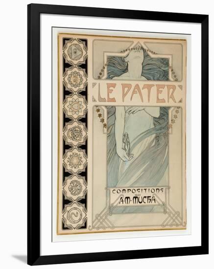Cover Design for the Illustrated Edition Le Pater-Alphonse Mucha-Framed Premium Giclee Print