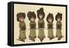 Cover Design, the Little Folks Painting Book, Greenaway-Kate Greenaway-Framed Stretched Canvas