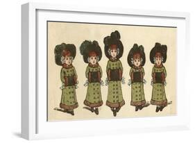 Cover Design, the Little Folks Painting Book, Greenaway-Kate Greenaway-Framed Art Print