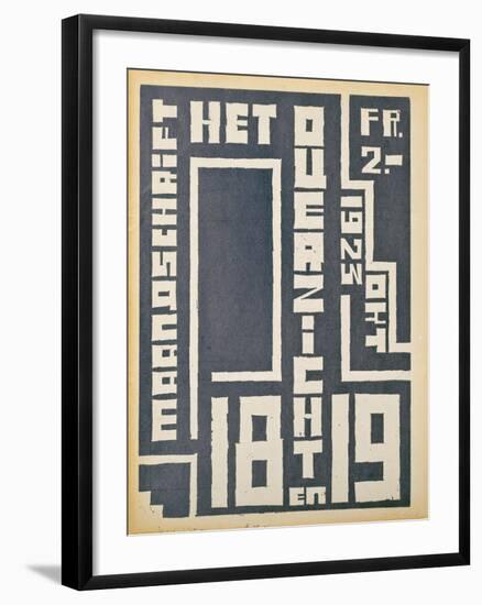 Cover for a 1923 Issue of the Magazine 'Het Overzicht', 1923-null-Framed Giclee Print