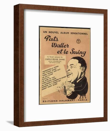 Cover for Album of Swing Compositions Featuring Fats Waller, Dated 1938 to 1942-null-Framed Art Print