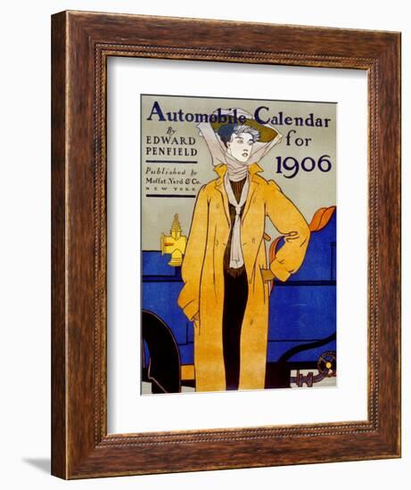 Cover for Automobile Calendar of 1906-Edward Penfield-Framed Art Print