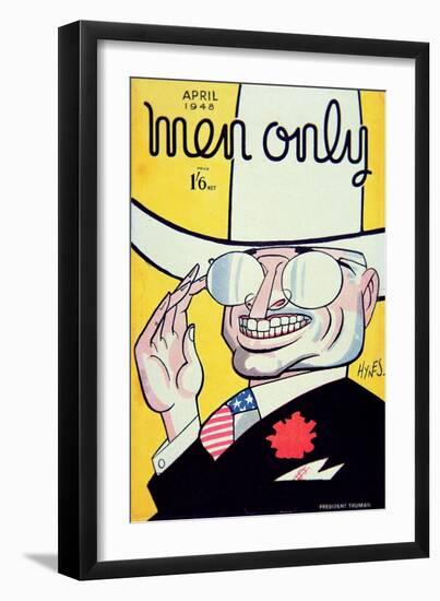 Cover for 'Men Only' Magazine Depicting Harry S. Truman-American School-Framed Giclee Print
