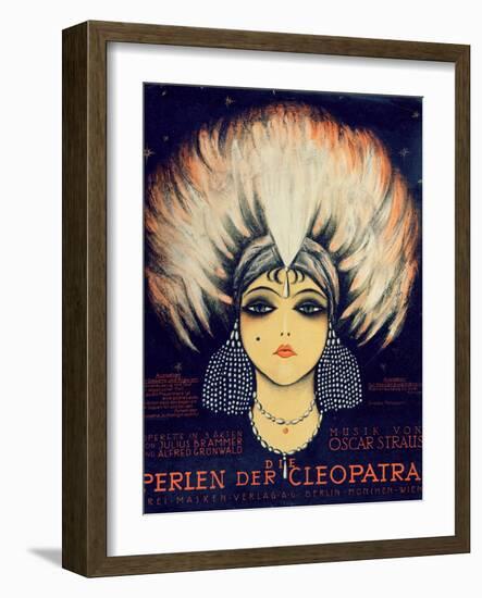 Cover for Score of 'Die Perlen Der Cleopatra', Operetta by Oscar Straus, 1923-German School-Framed Giclee Print