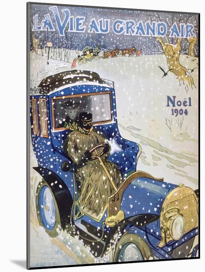 Cover for the Christmas Issue of the Magazine La Vie Au Grand Air, 1904-null-Mounted Giclee Print