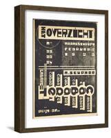 Cover for the Magazine 'Het Overzicht', C. 1921-1925-null-Framed Giclee Print