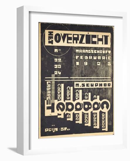 Cover for the Magazine 'Het Overzicht', C. 1921-1925-null-Framed Giclee Print