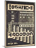 Cover for the Magazine 'Het Overzicht', C. 1921-1925-null-Mounted Giclee Print