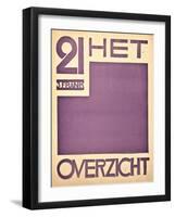 Cover for the Magazine 'Het Overzicht', C. 1922-1925-null-Framed Giclee Print