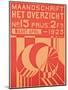 Cover for the March-April 1923 Issue of the Magazine 'Het Overzicht', 1923-null-Mounted Giclee Print