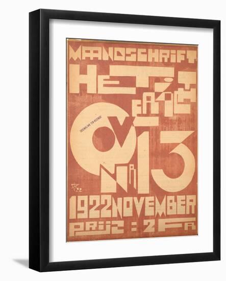 Cover for the November 1922 Issue of the Magazine 'Het Overzicht', 1922-null-Framed Giclee Print