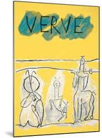 Cover For Verve, c.1951-Pablo Picasso-Mounted Serigraph
