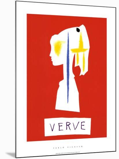 Cover For Verve, c.1954-Pablo Picasso-Mounted Serigraph
