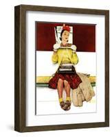 "Cover Girl", March 1,1941-Norman Rockwell-Framed Giclee Print