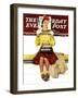 "Cover Girl" Saturday Evening Post Cover, March 1,1941-Norman Rockwell-Framed Giclee Print