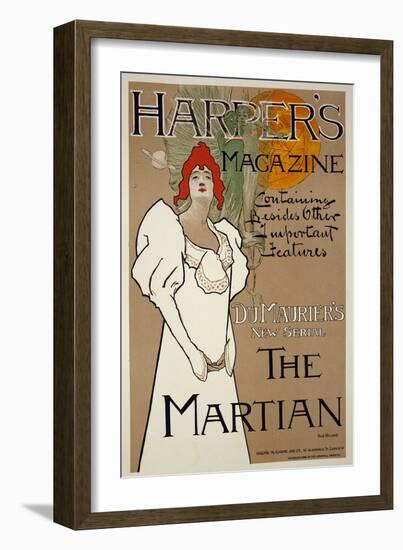 Cover Illustration for 'Harper's' Magazine Featuring 'The Martian' by Dumaurier, 1898-Fred Hyland-Framed Giclee Print