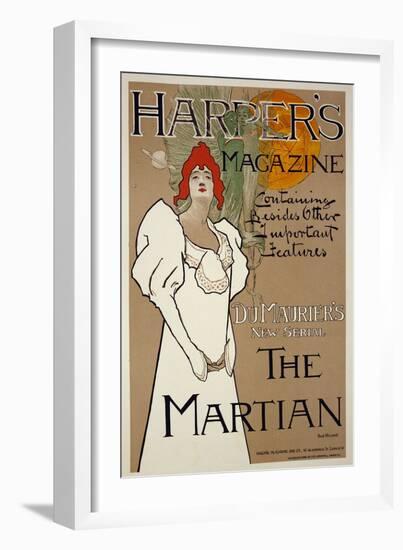 Cover Illustration for 'Harper's' Magazine Featuring 'The Martian' by Dumaurier, 1898-Fred Hyland-Framed Giclee Print