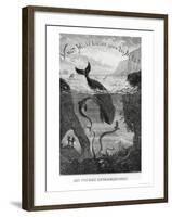 Cover Illustration from "20,000 Leagues under the Sea" by Jules Verne (1828-1905)-?douard Riou-Framed Giclee Print