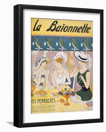 Cover Illustration from 'La Baionnette' Magazine, 1914-18 (Colour Litho)-French-Framed Giclee Print