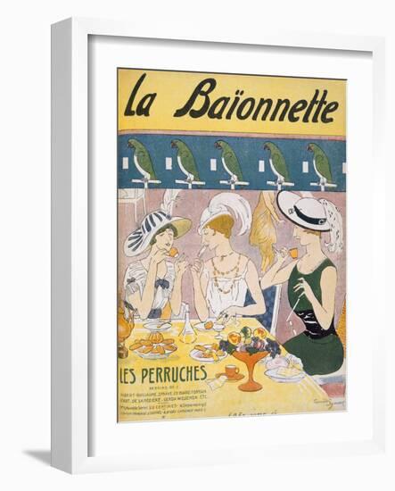 Cover Illustration from 'La Baionnette' Magazine, 1914-18 (Colour Litho)-French-Framed Giclee Print