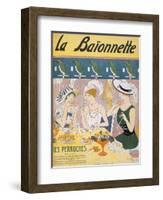 Cover Illustration from 'La Baionnette' Magazine, 1914-18 (Colour Litho)-French-Framed Giclee Print