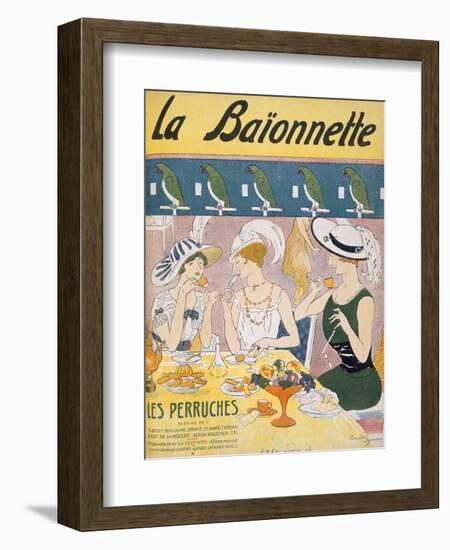 Cover Illustration from 'La Baionnette' Magazine, 1914-18 (Colour Litho)-French-Framed Giclee Print