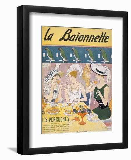 Cover Illustration from 'La Baionnette' Magazine, 1914-18 (Colour Litho)-French-Framed Giclee Print